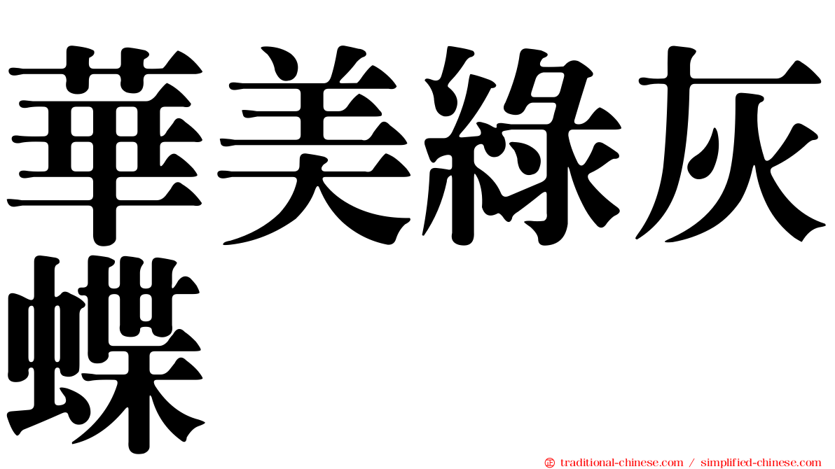 華美綠灰蝶