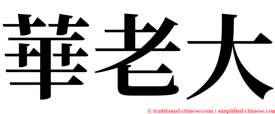 華老大 serif font