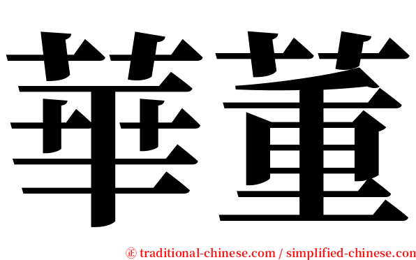 華董 serif font