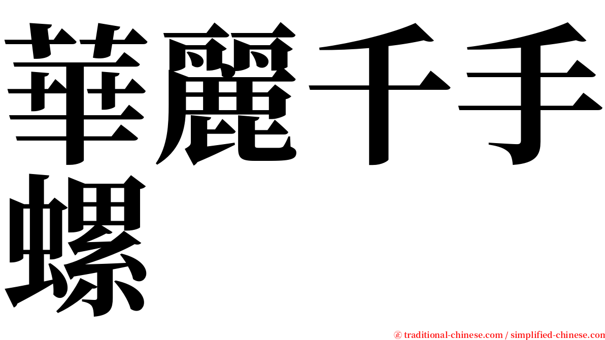 華麗千手螺 serif font