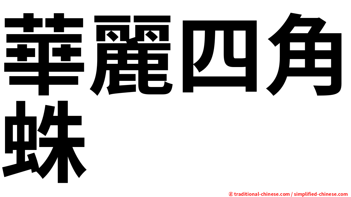 華麗四角蛛