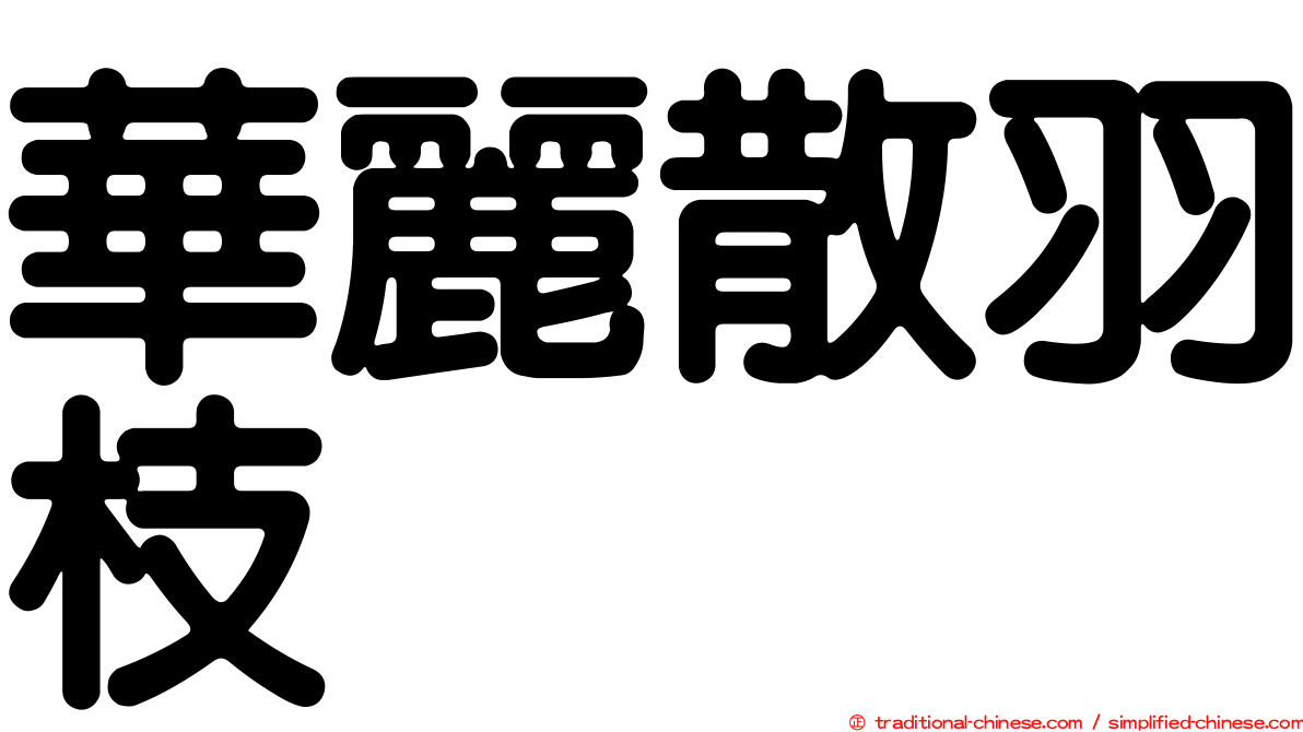 華麗散羽枝