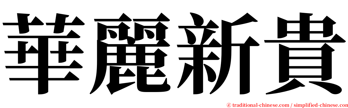 華麗新貴 serif font