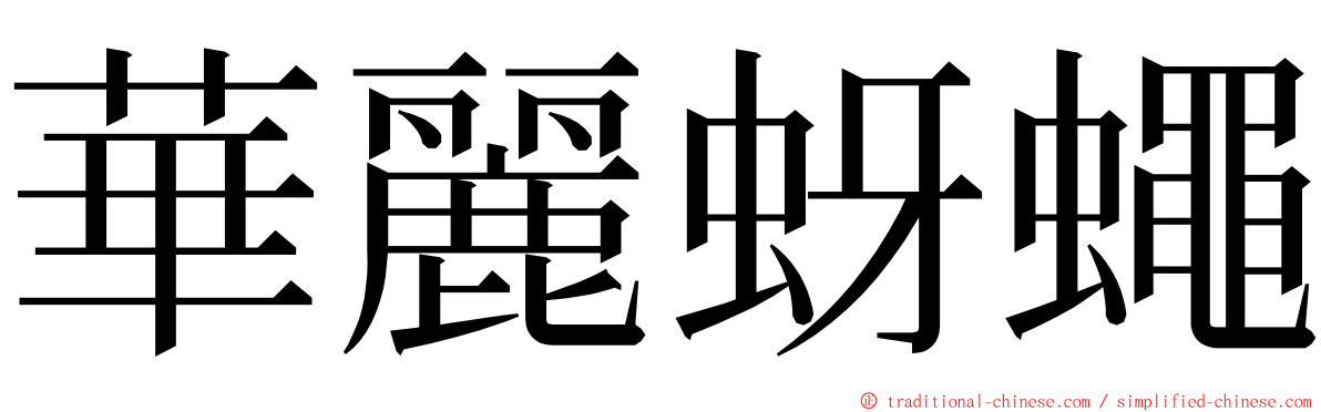 華麗蚜蠅 ming font
