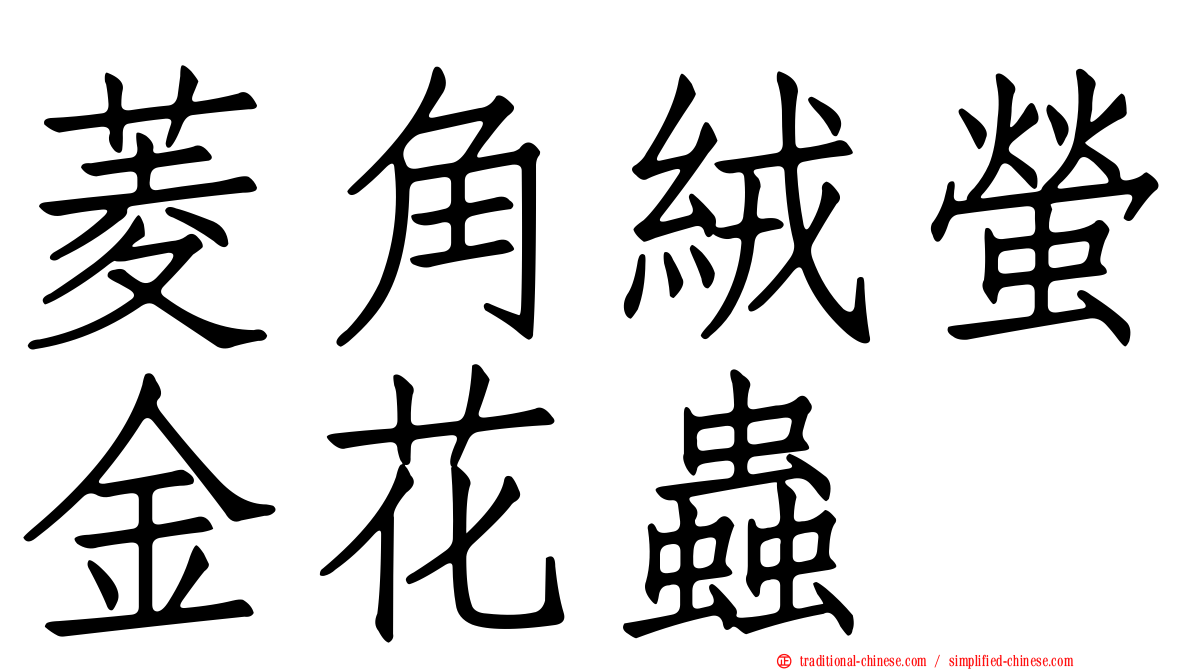 菱角絨螢金花蟲