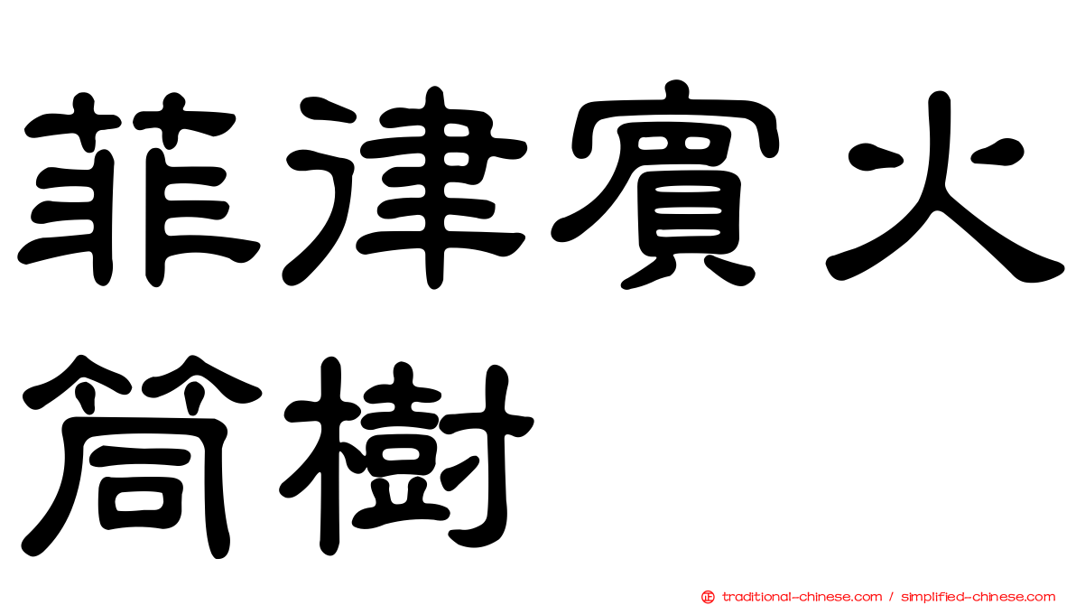 菲律賓火筒樹