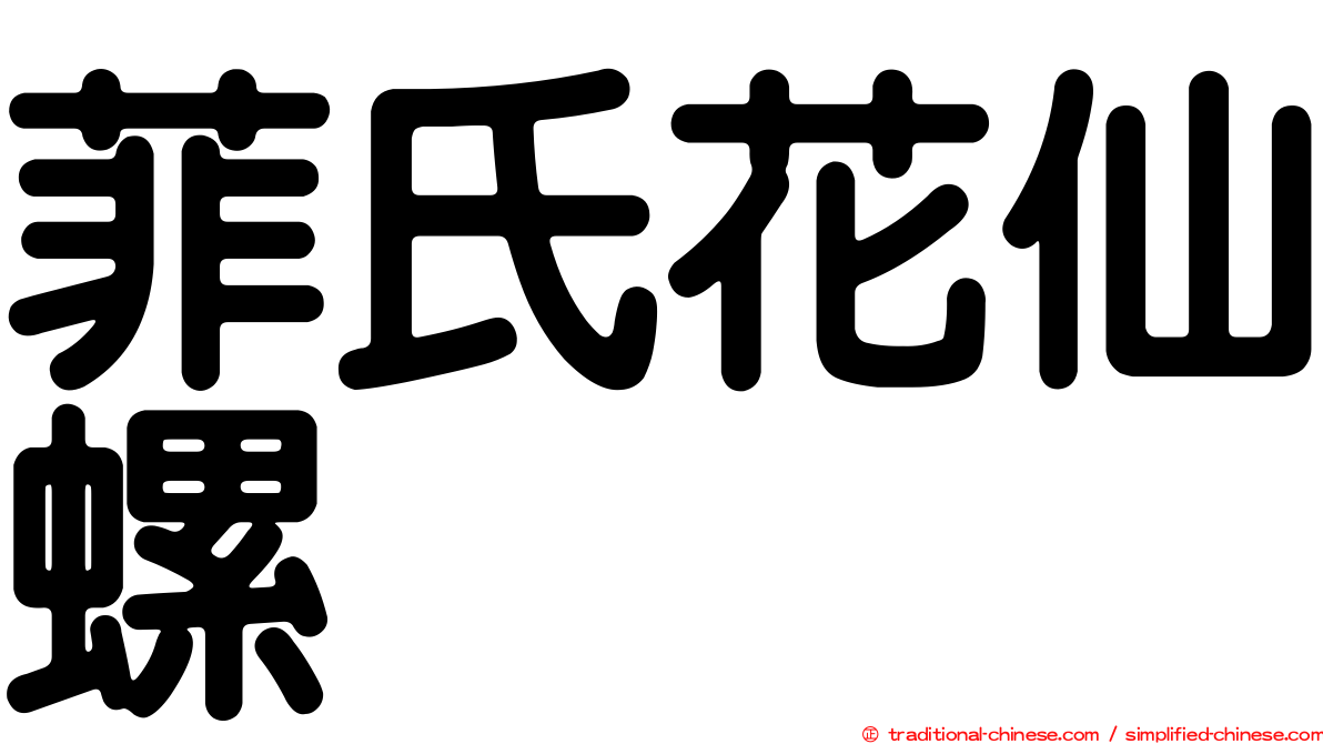 菲氏花仙螺