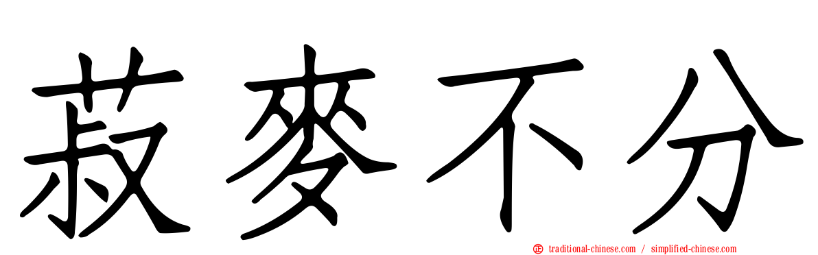 菽麥不分