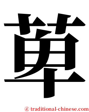 萆 serif font
