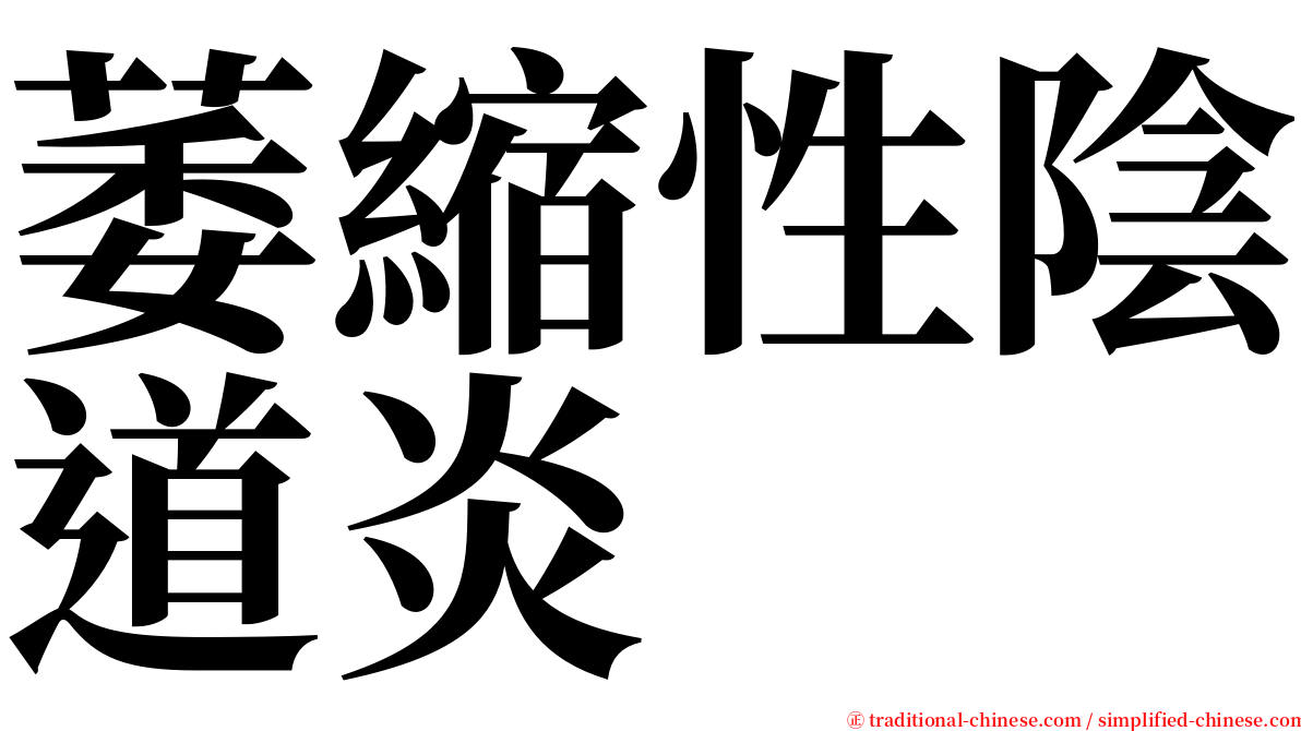 萎縮性陰道炎 serif font