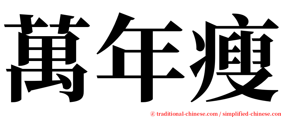萬年瘦 serif font
