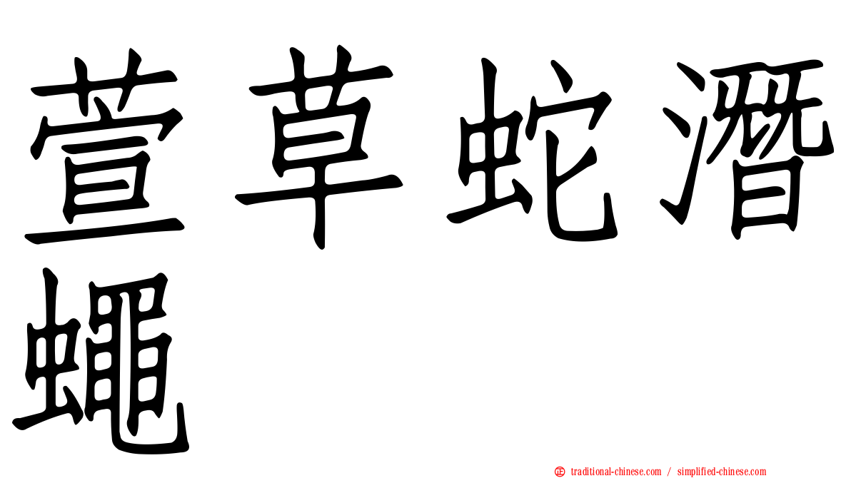 萱草蛇潛蠅