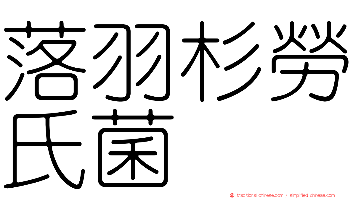 落羽杉勞氏菌