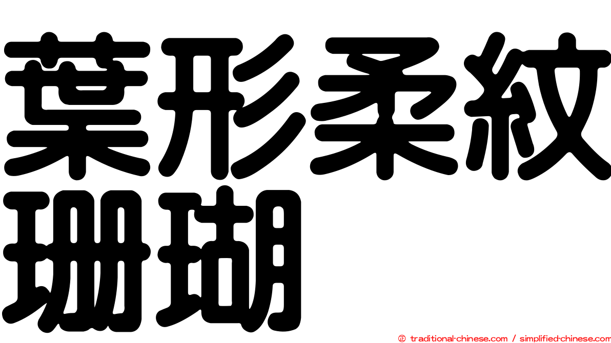 葉形柔紋珊瑚