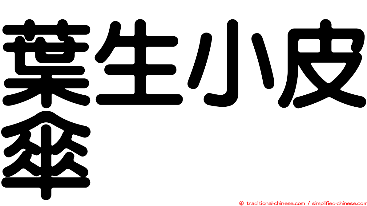 葉生小皮傘