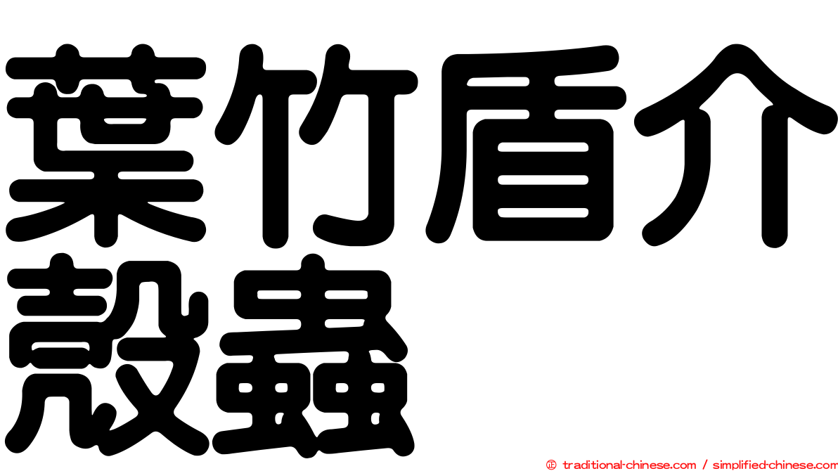 葉竹盾介殼蟲