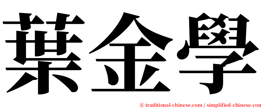 葉金學 serif font
