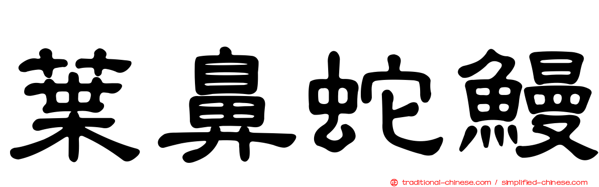 葉鼻蛇鰻