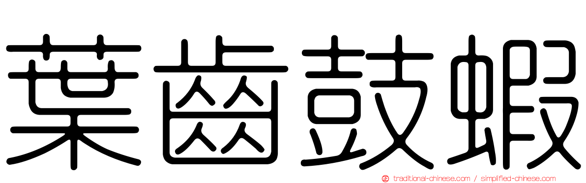 葉齒鼓蝦