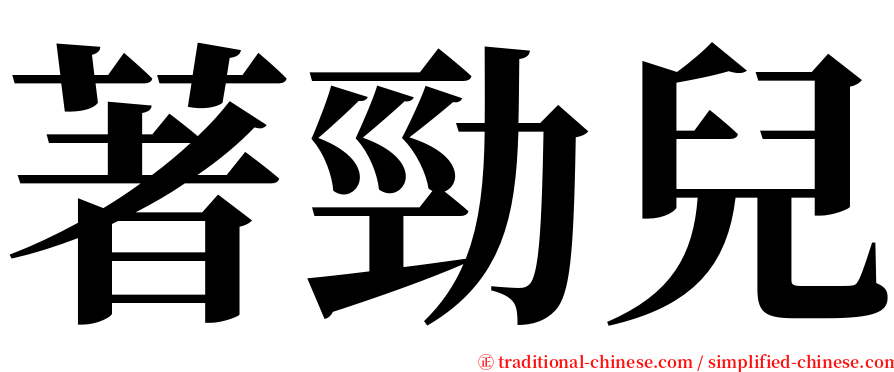 著勁兒 serif font