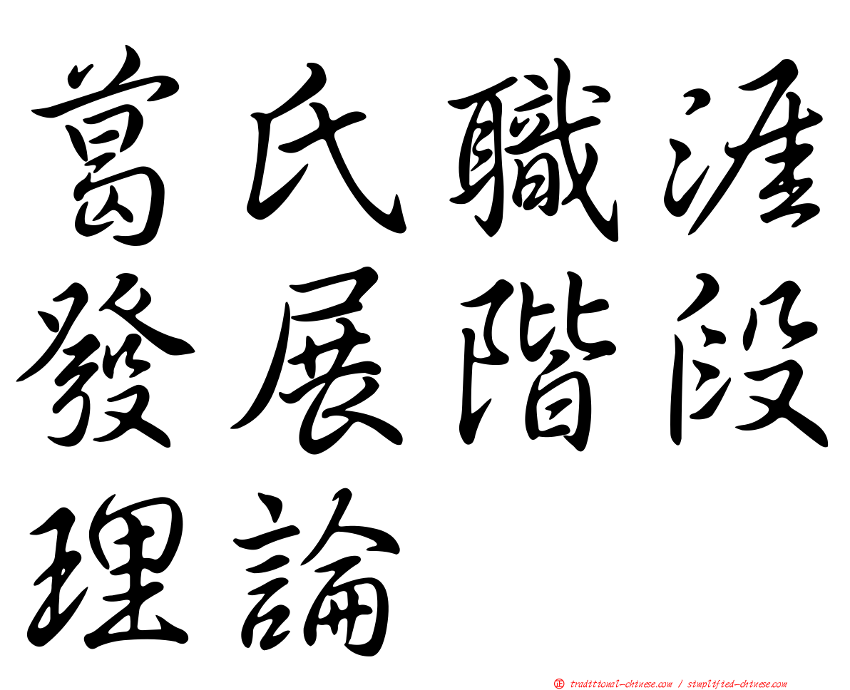 葛氏職涯發展階段理論