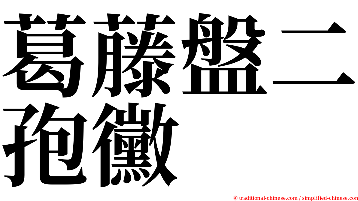 葛藤盤二孢黴 serif font