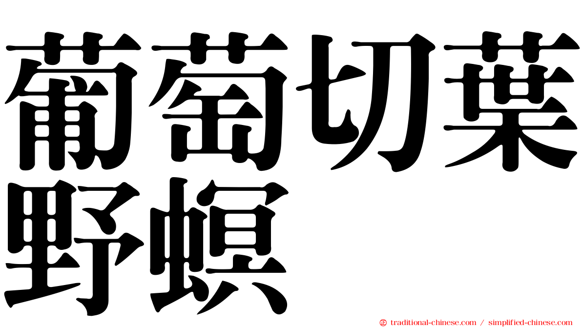 葡萄切葉野螟