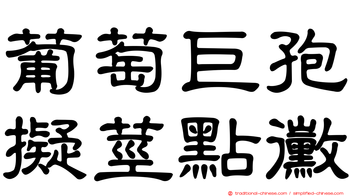 葡萄巨孢擬莖點黴