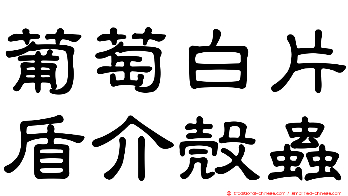 葡萄白片盾介殼蟲