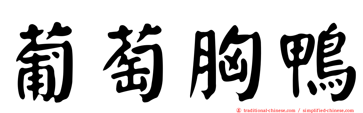 葡萄胸鴨