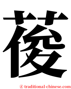 葰 serif font