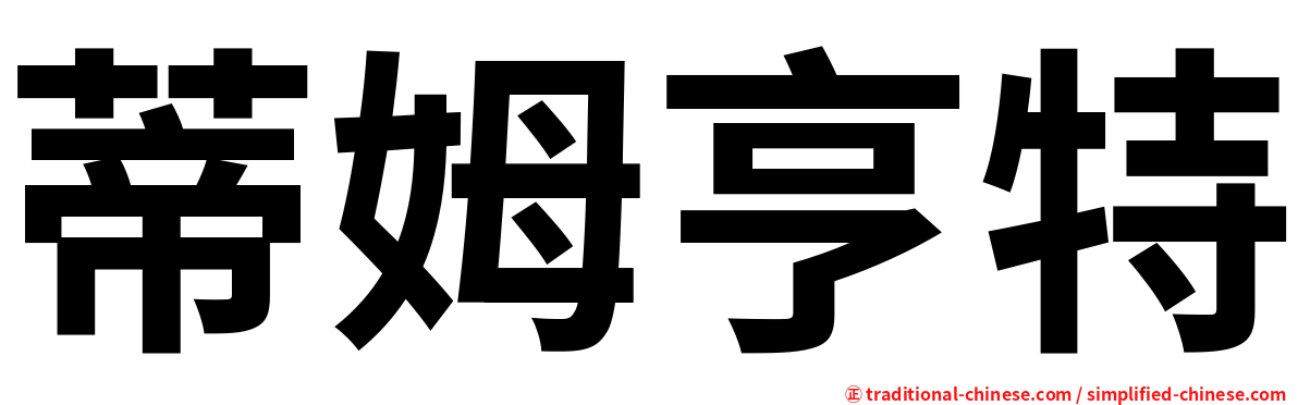 蒂姆亨特
