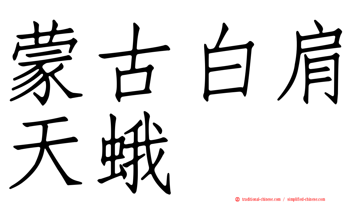 蒙古白肩天蛾