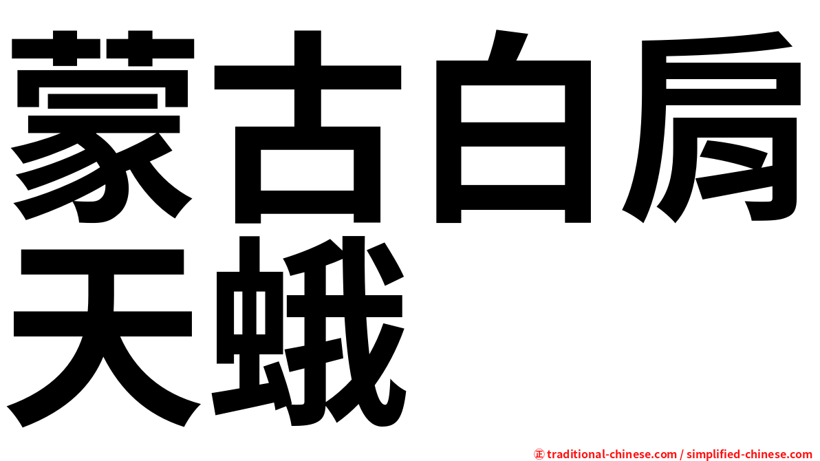 蒙古白肩天蛾