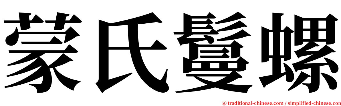 蒙氏鬘螺 serif font