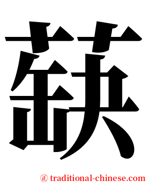 蒛 serif font