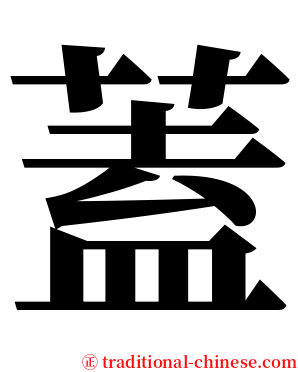 蓋 serif font