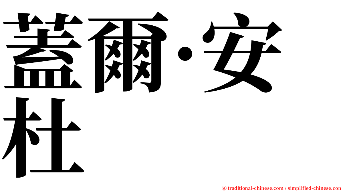 蓋爾·安杜 serif font