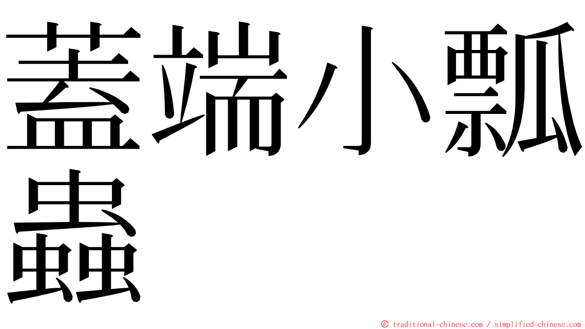 蓋端小瓢蟲 ming font