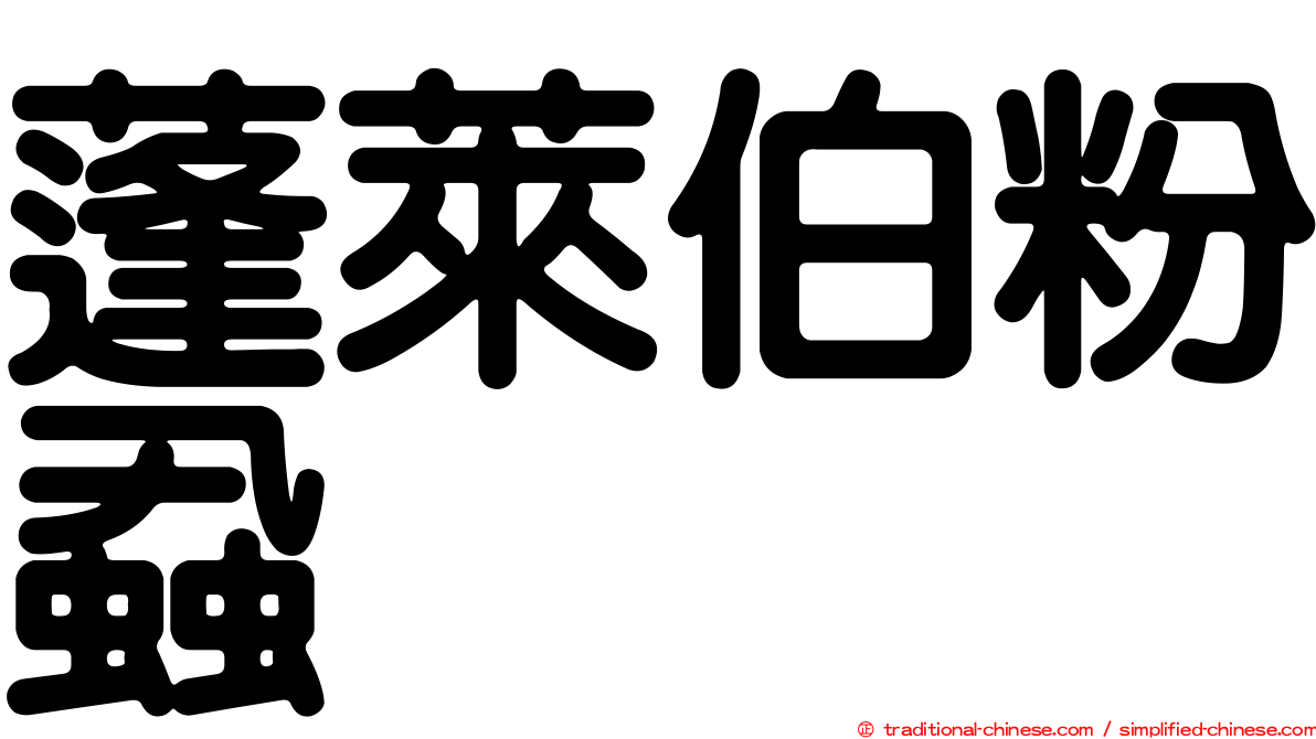 蓬萊伯粉蝨
