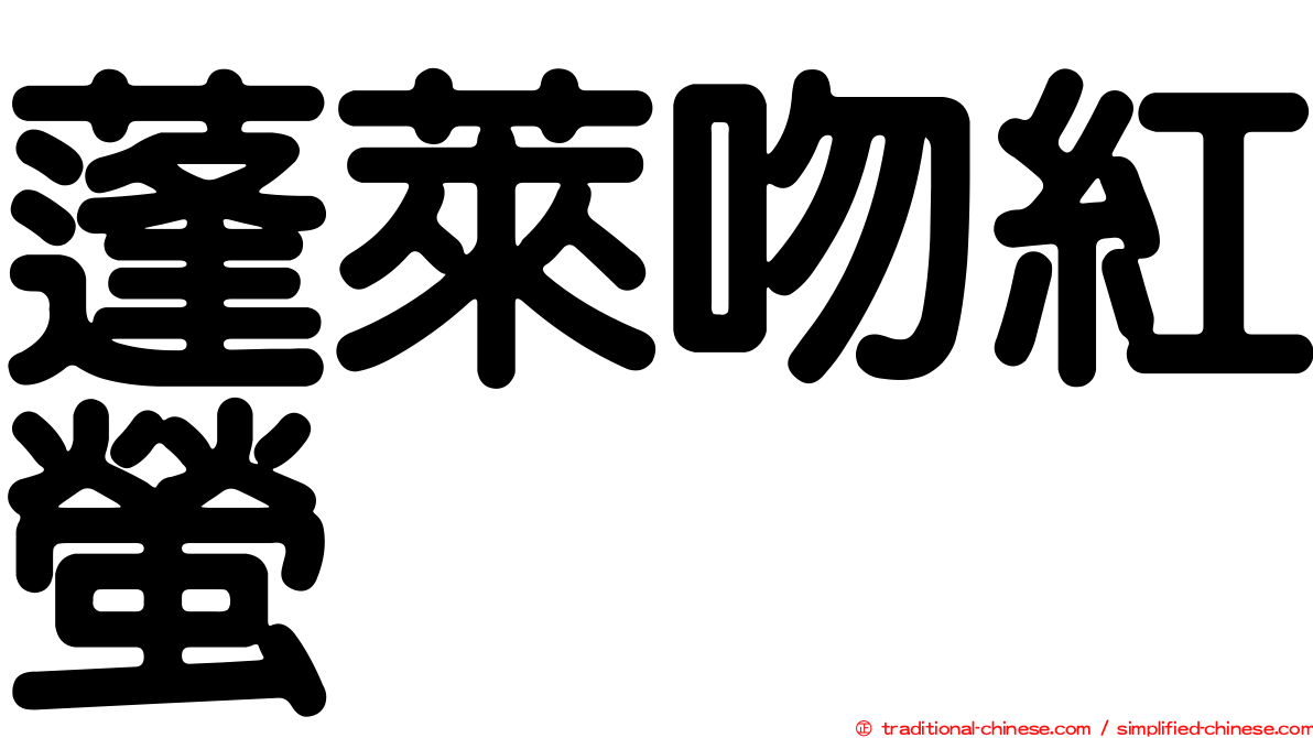 蓬萊吻紅螢