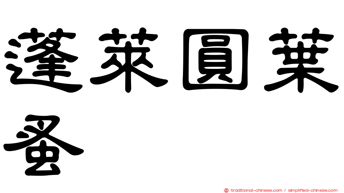 蓬萊圓葉蚤