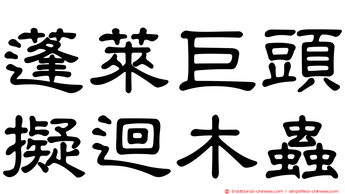 蓬萊巨頭擬迴木蟲