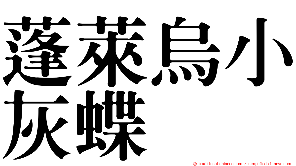蓬萊烏小灰蝶