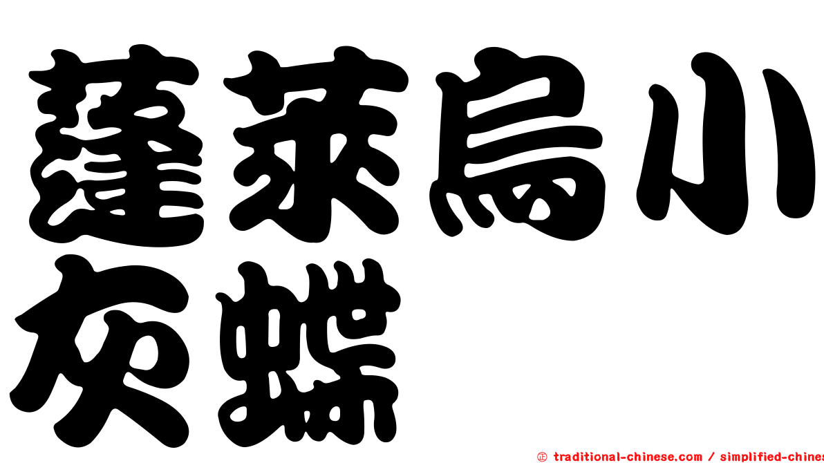蓬萊烏小灰蝶