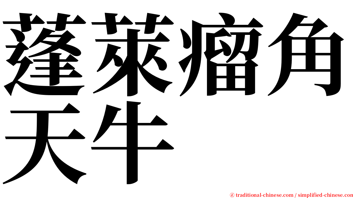 蓬萊瘤角天牛 serif font