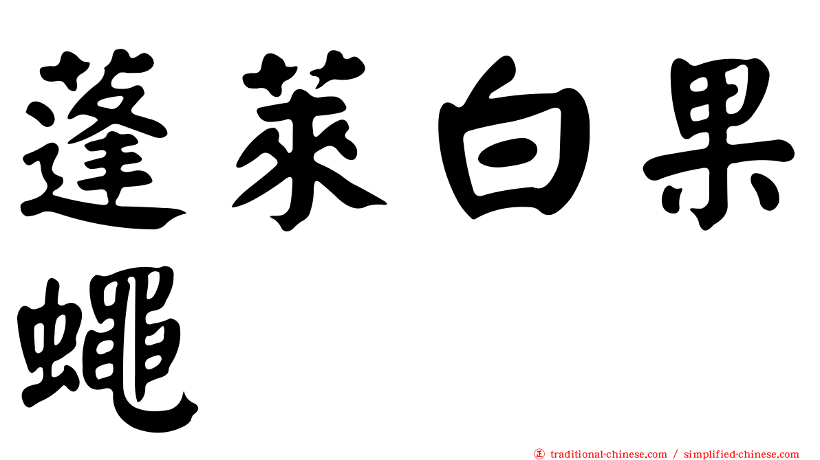 蓬萊白果蠅