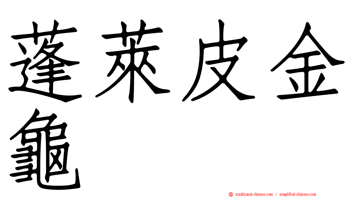 蓬萊皮金龜