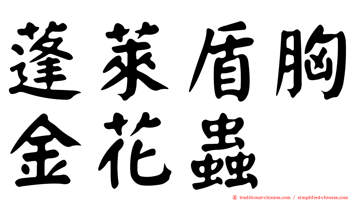 蓬萊盾胸金花蟲