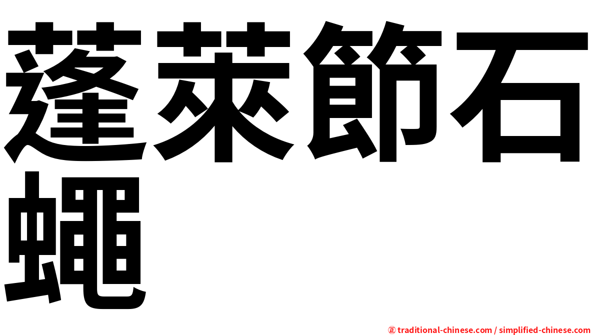 蓬萊節石蠅
